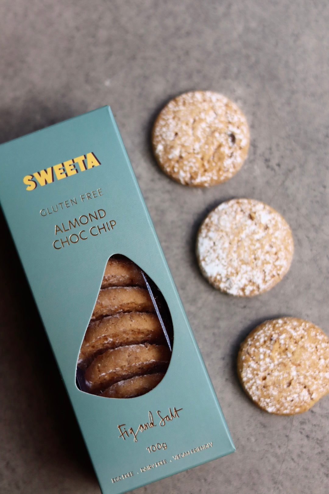 Gluten Free Almond Choc Chip 100g