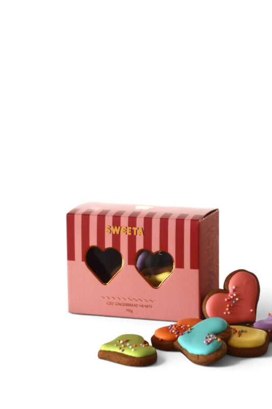 Iced Gingerbread Hearts 90g
